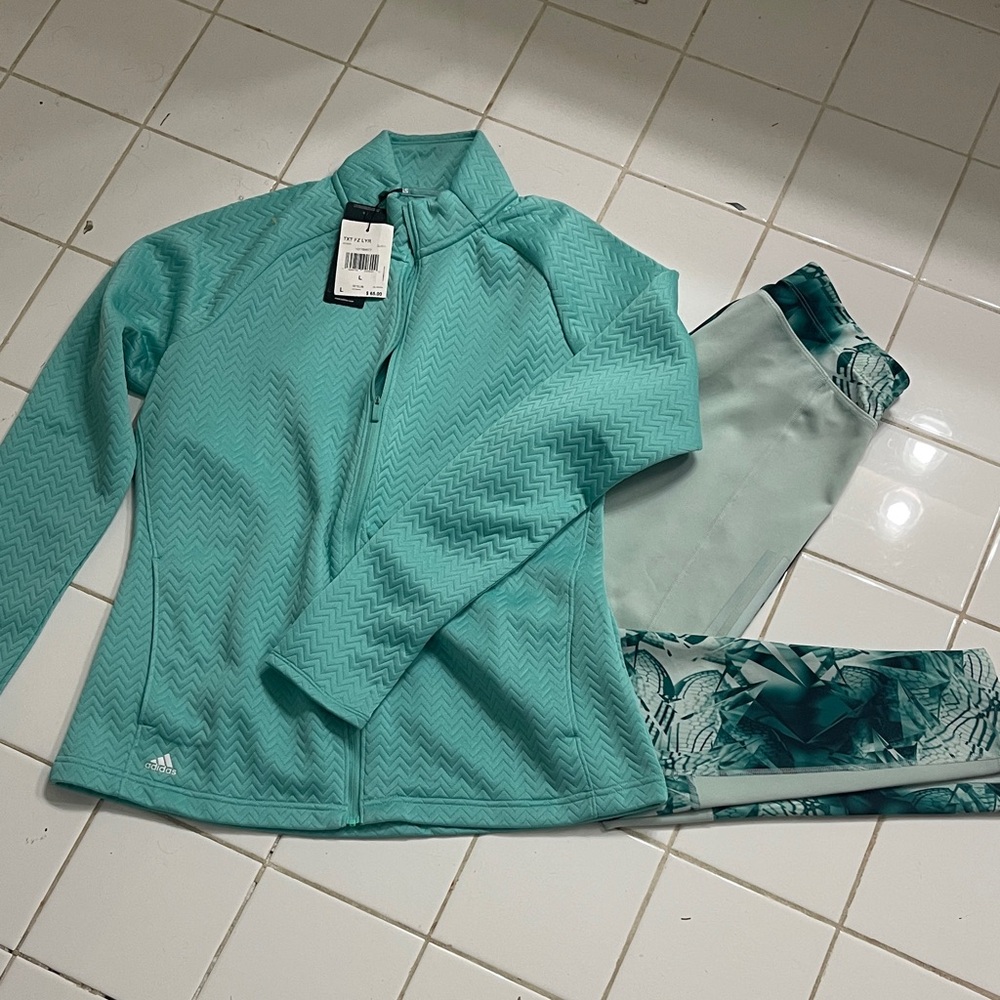 Adidas Aqua Jacket and Patterned Leggings